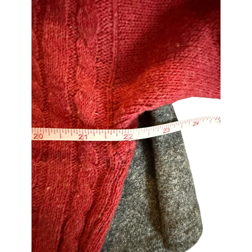 Shetland red wool sweater