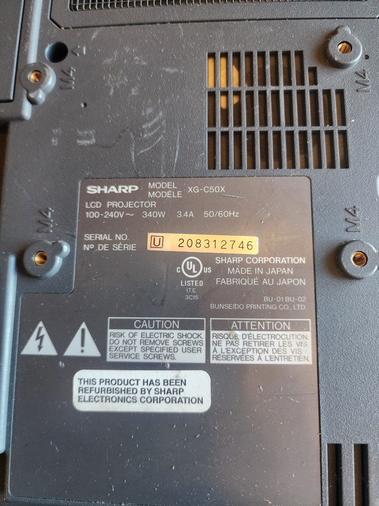 Sharp Notevision XG-C50X LCD PROJECTOR