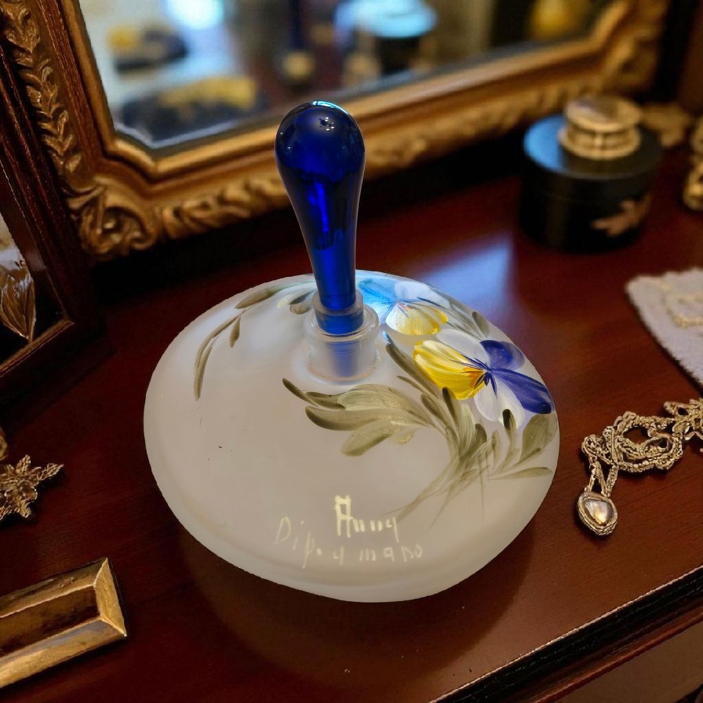 Handpainted Signed Perfume Bottle.  (D49)