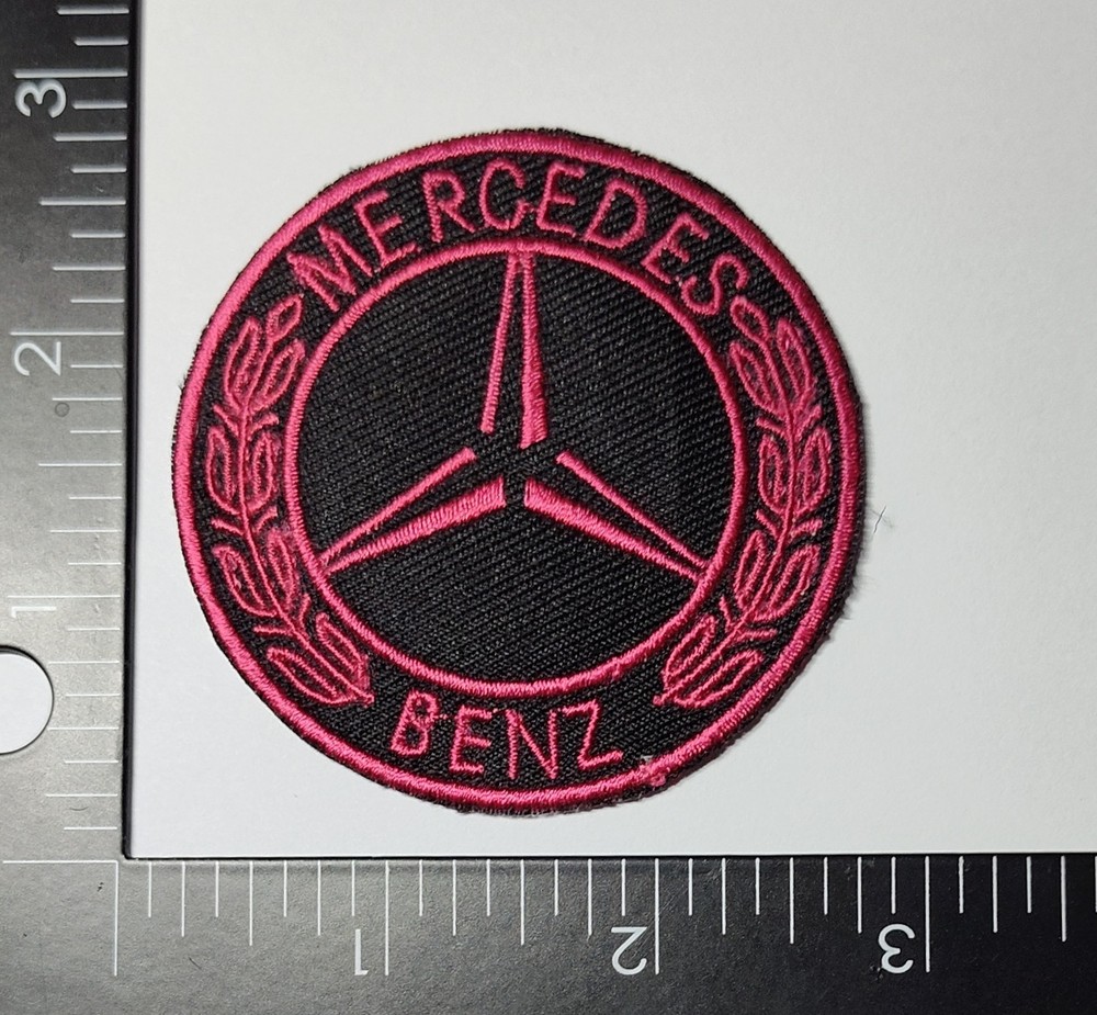 MERCEDES BENZ PATCH HOOK LOOP PATCH BADGE EMBLEM BLACK RED HIGH QUALITY NEW.
