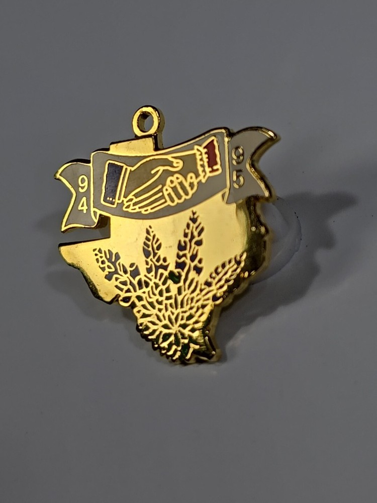 Texas Blue Bells & Handshake Souvenir Lapel Pin