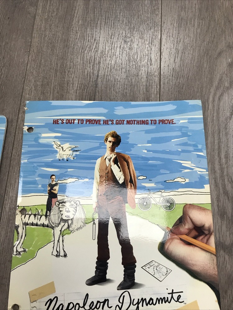 Vintage 2005 Napoleon Dynamite Folder And Notebook