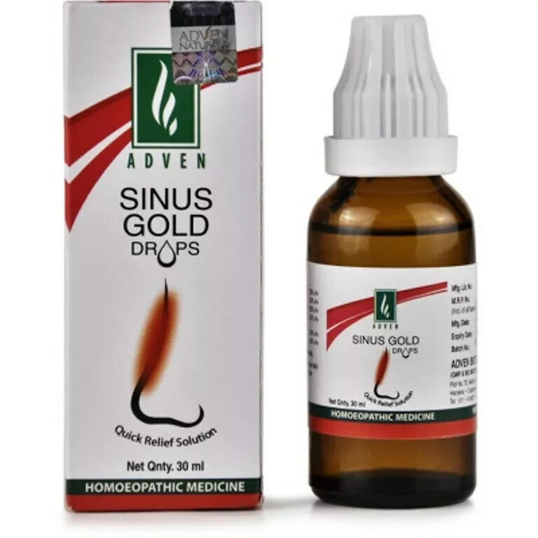 100% Homeopathic Adven Sinus Gold Drops (30ml)