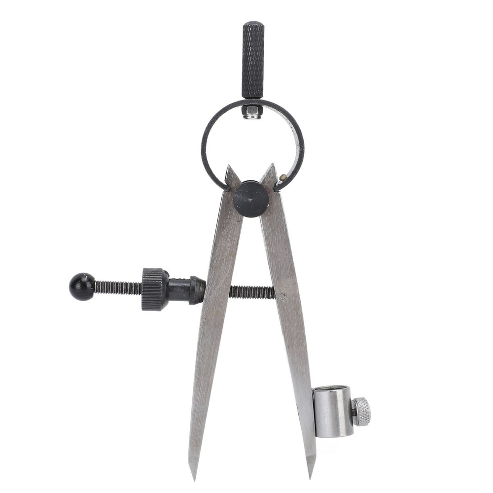 Flat Leg Spring Caliper 75mm Lockable Steel Compass Divider With Pen Sleeve