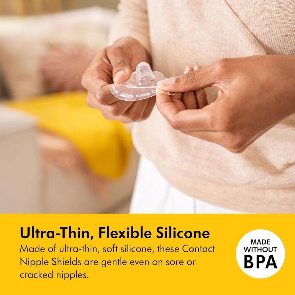 Breastfeeding Essential: 20mm Nipple Shields with Storage Case, Silicone Comfort
