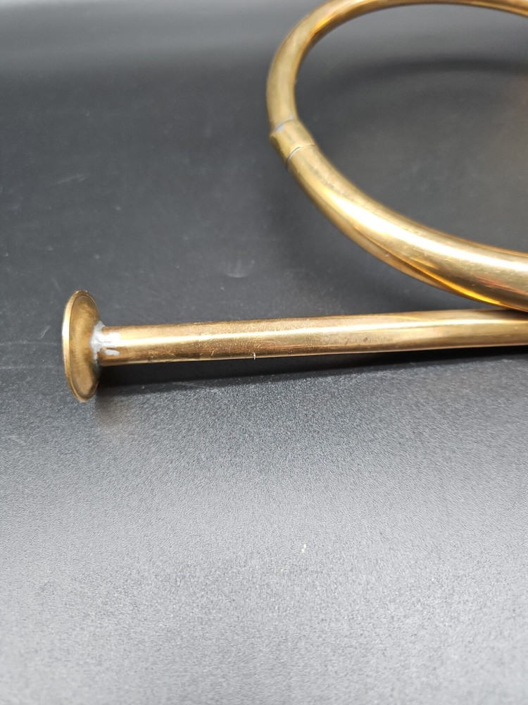 Vintage Decorative Solid Brass Horn India 13"