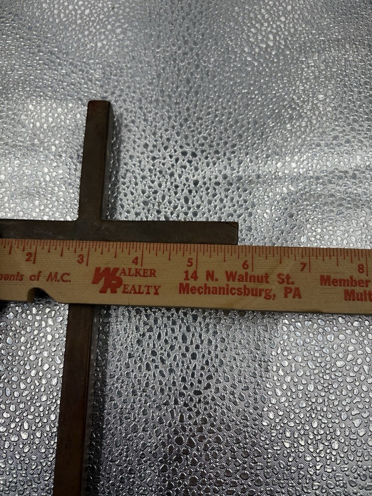 Vintage Solid Brass Cross Heavy Modernist Modern