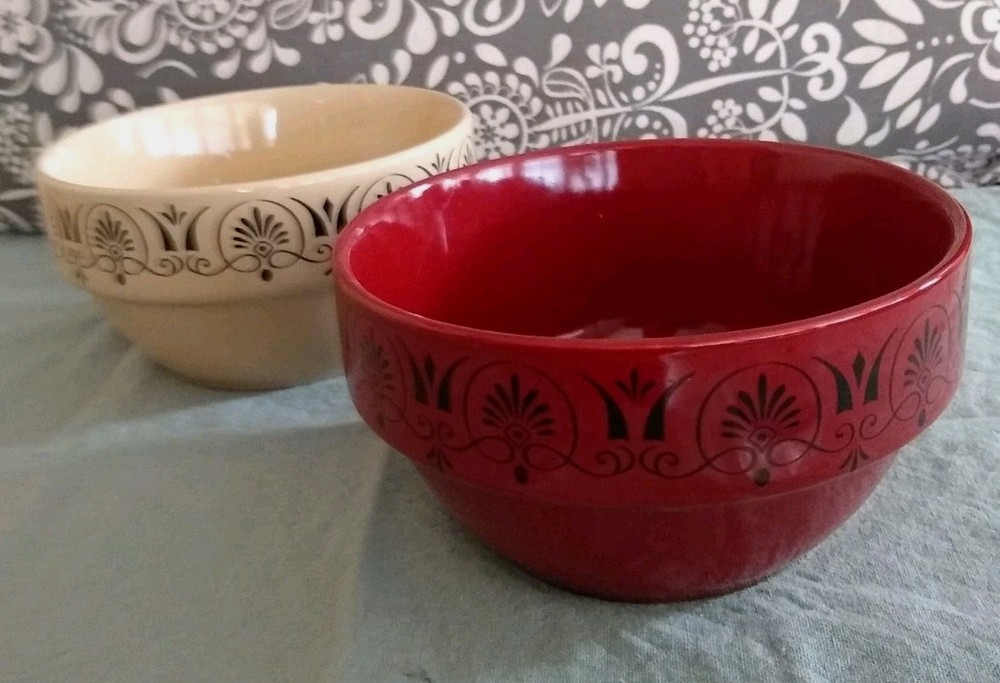 PAIR CROFTON STONEWARE 20.96 ML MIXING BOWLS