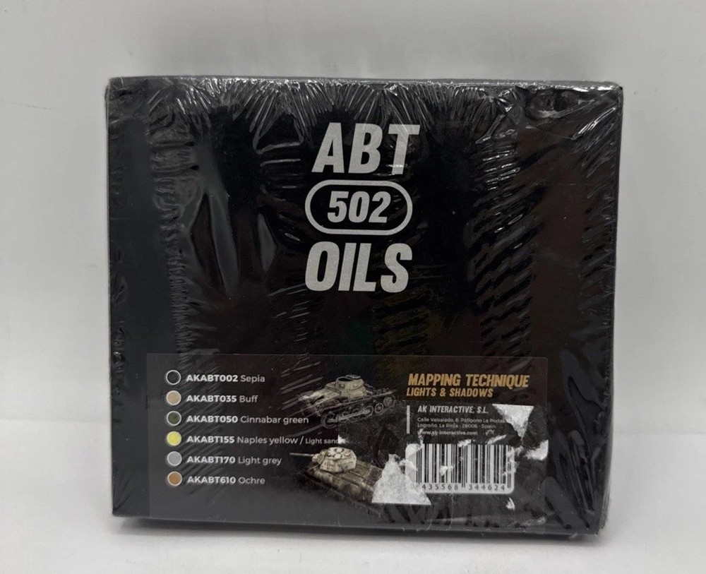 AK-Interactive ABT502 Oils Mapping Technique Lights & Shadows Paint Set AKABT303