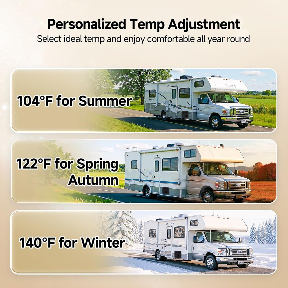 KINGRVER 6 Gallon RV Gas/Electric Water Heater Built-in Anode Rod W/Controller