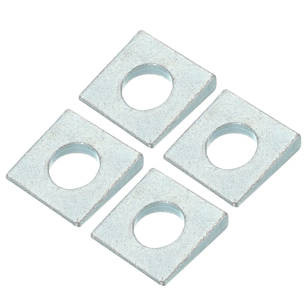 4 Pcs M18 Beveled Square Washers Thickness 3 to 9mm Galvanized Wedge Washers