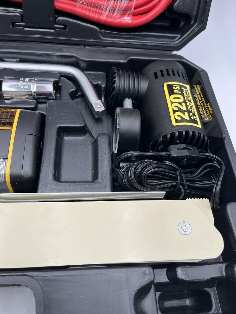 Michelin Premium Emergency Roadside Kit HD Cables Tools Air Compressor/open Box