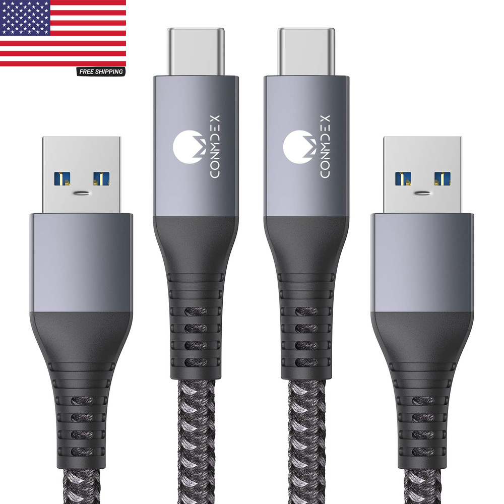 Android Auto USB Cable 2-Pack (3Ft Each) USB A to USB C Cord, 10Gbps Data Transf