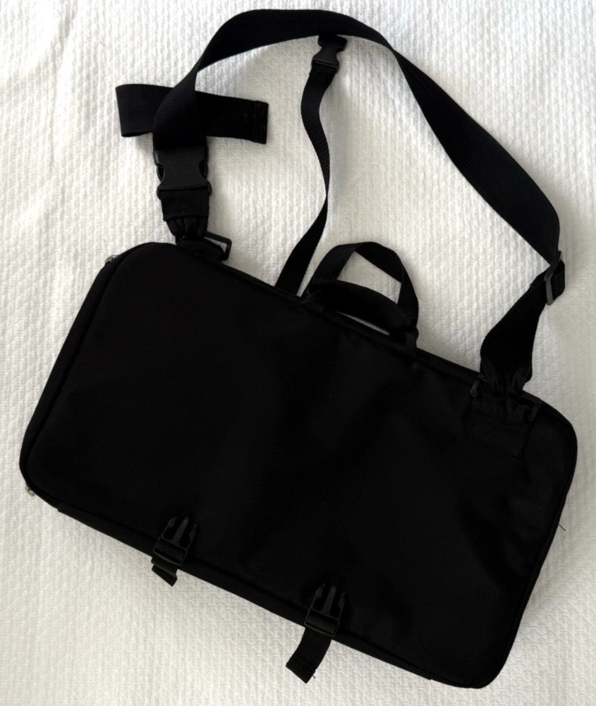 F DICK Chef Knife Bag Multi Section Culinary Carry Case Shoulder Strap Black