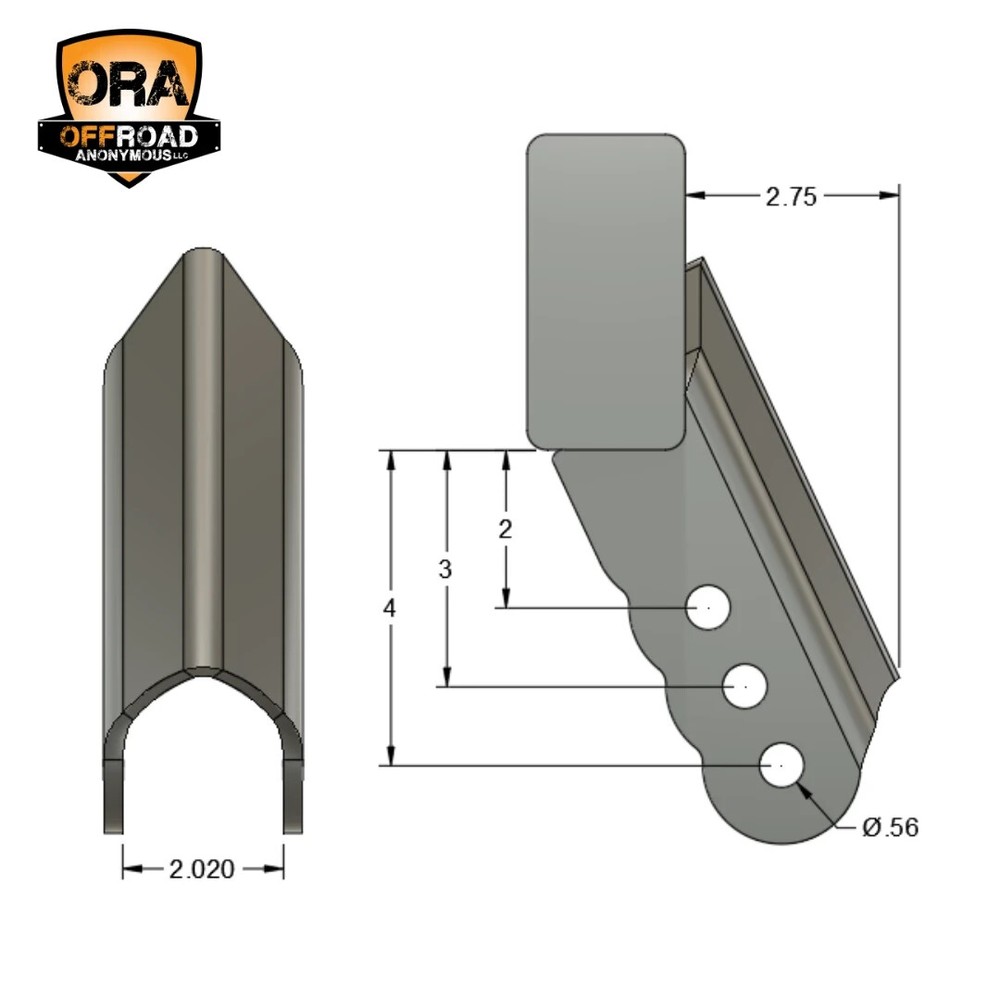 OFFROAD ANONYMOUS Outside Frame Adjustable Panhard Bracket