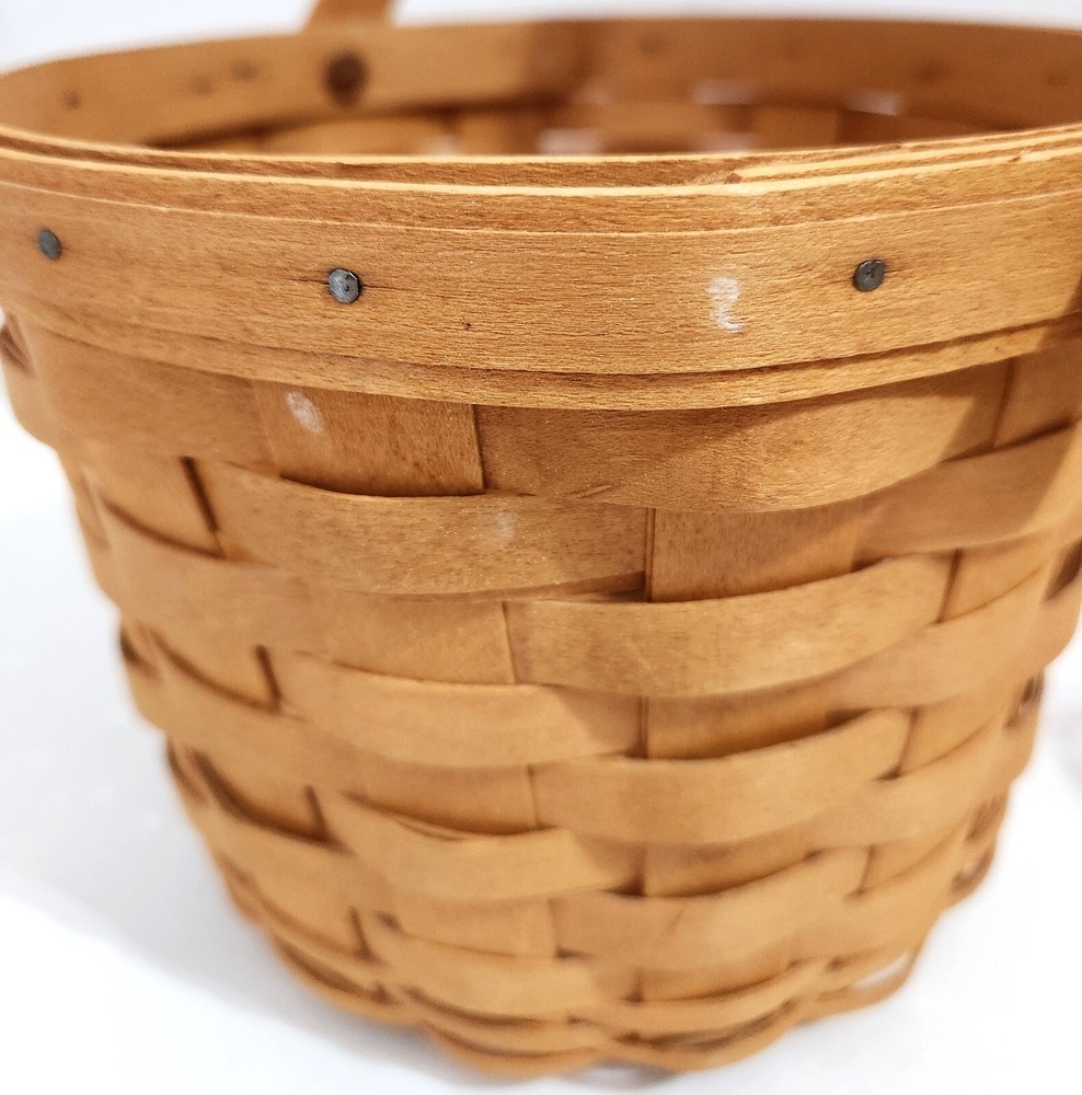 Longaberger SMALL 5" FRUIT BASKET & MEDIUM 6.375" FRUIT BASKET with swing handle