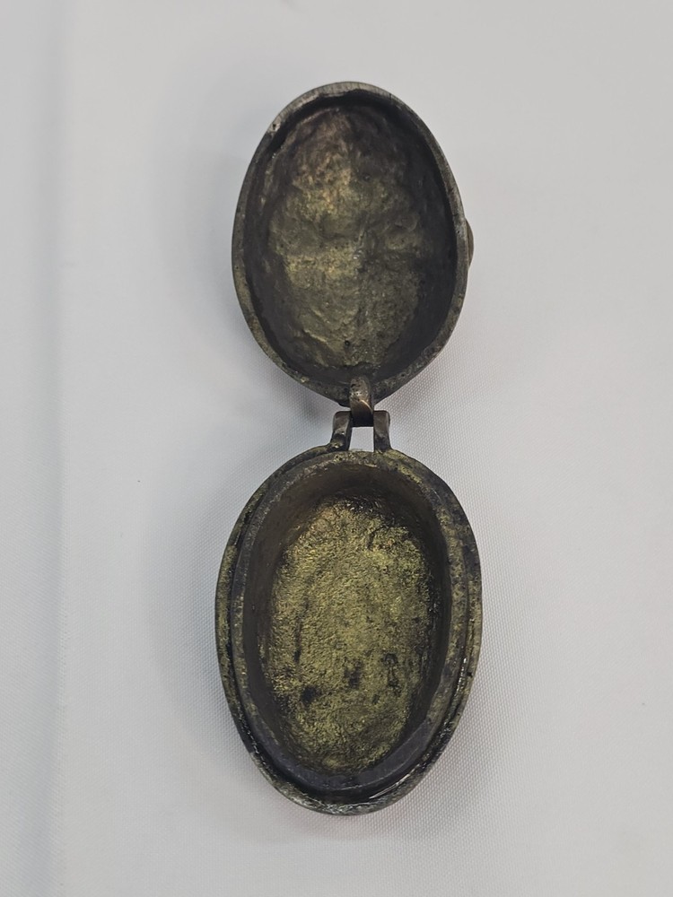 Old brass goddess Gauri container, India