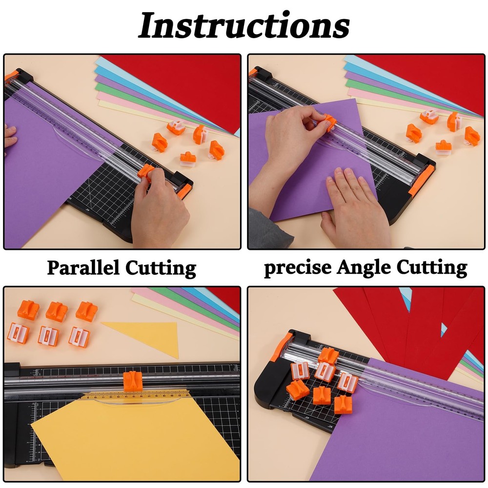 6 Pieces Paper Cutter Replacement Blade Trimmer Orange