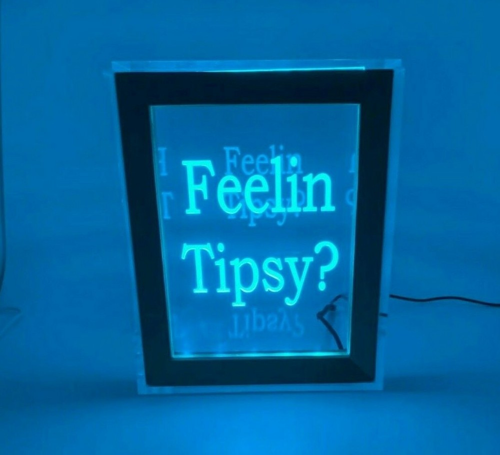 Personalized Tip Box Raffle Fund Raiser Donation Jar Engraved Light Changing LED