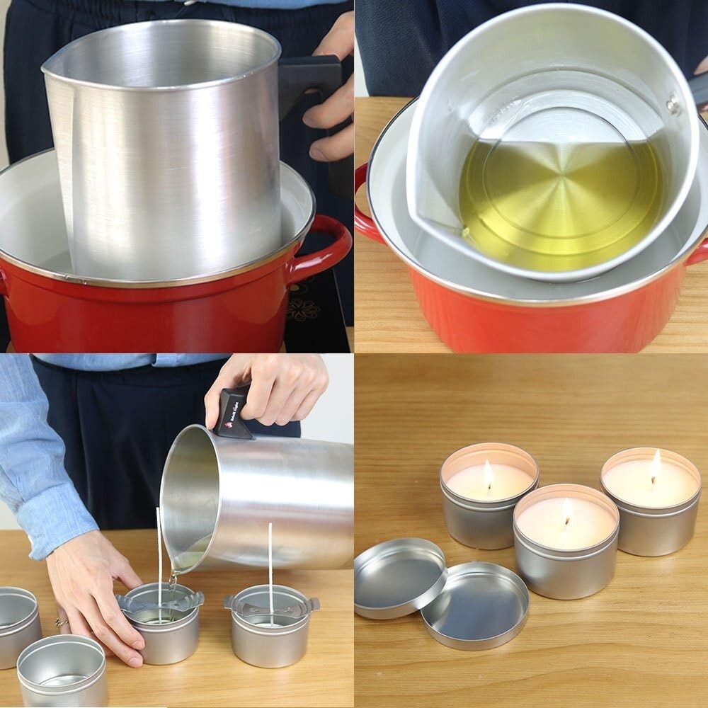 DIY Candle Making Pot - 4 lbs Dripless Pouring Pitcher with Nonstick Interior