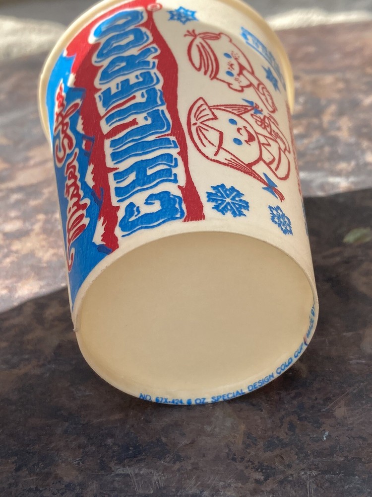 Vintage Chillaroo Mister Softee Wax Cup 1980s 3”