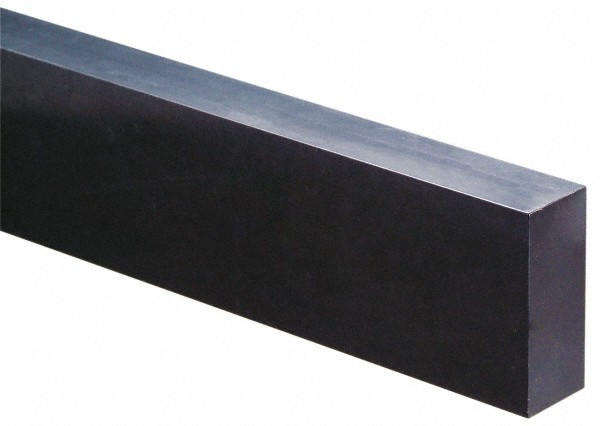 Made in USA 4' x 1-1/2" x 1/4" Black Acetal Rectangular Bar