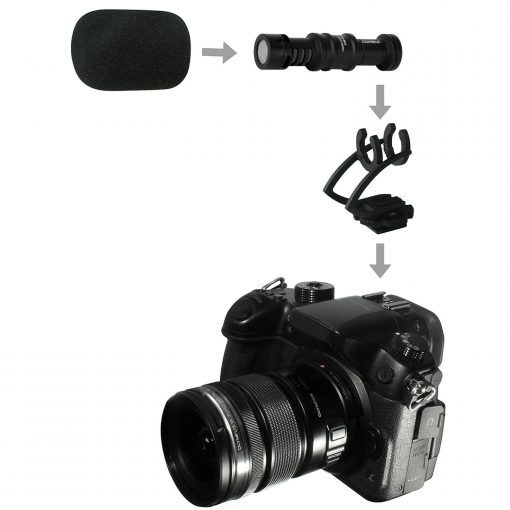CoMica - Mini On-Camera Directional Shotgun Mic (Black)