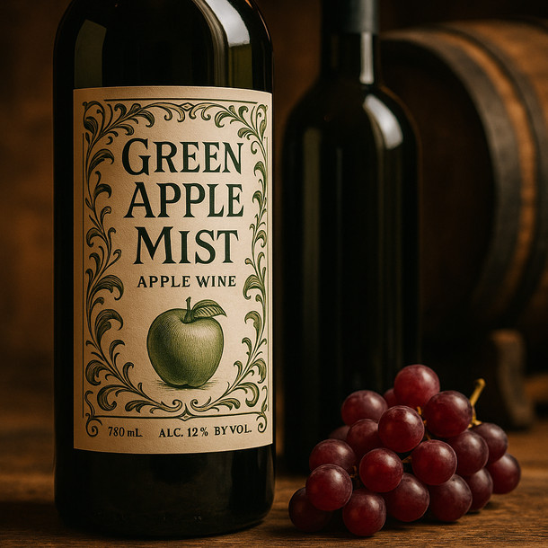 LD Carlson Green Apple Mist Wine Labels