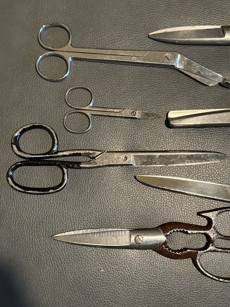 Vintage Scissors Lot Wiss Sta Sharp Pinking Shears