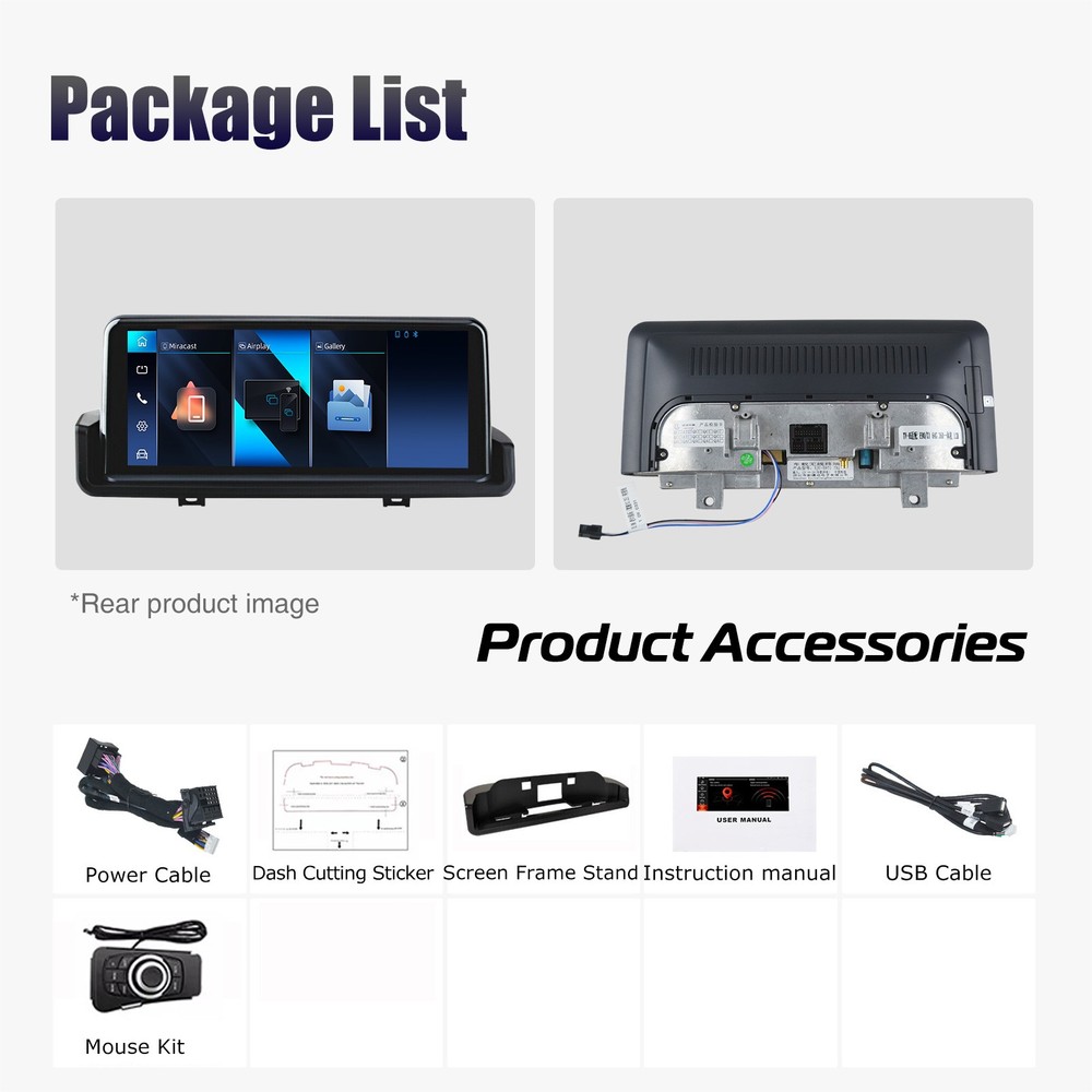 10.25" Linux Car Stereo Apple CarPlay For BMW 3 Series E90 E91 E92 E93 2006-2011