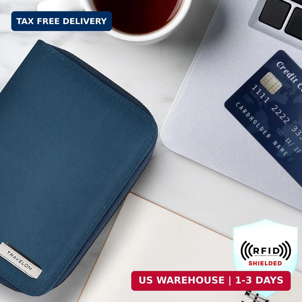 Travelon RFID Blocking Passport Zip Wallet