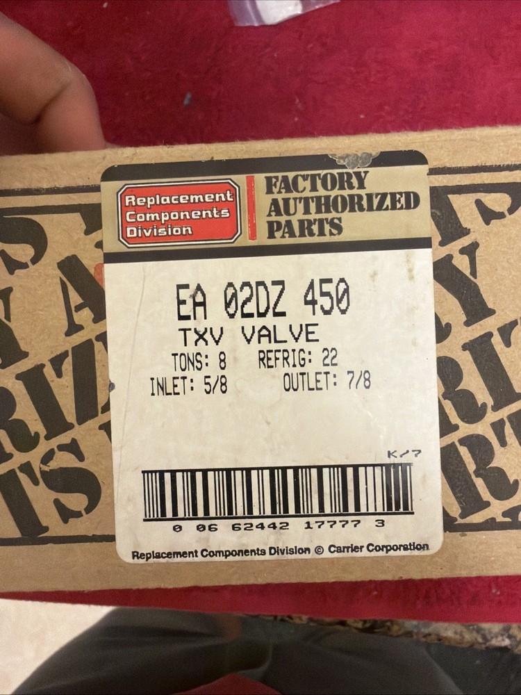 Carrier EA 02DZ 450 TXV OEM Part TDEBX