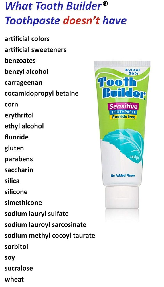 Squigle Tooth Builder Sensitive Toothpaste Prevents Canker Sores - 2 Pack