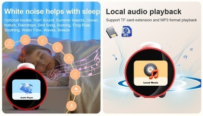 Bluetooth 5.0 WiFi AI Smart Clock Display Speaker Clock Connection