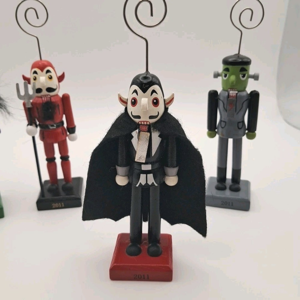 2011 Target Halloween Nutcracker Witch Devil Monster Vampire Place Cardholders