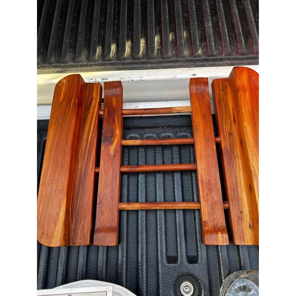 Vintage Solid Wood Rack Trivet adjustable