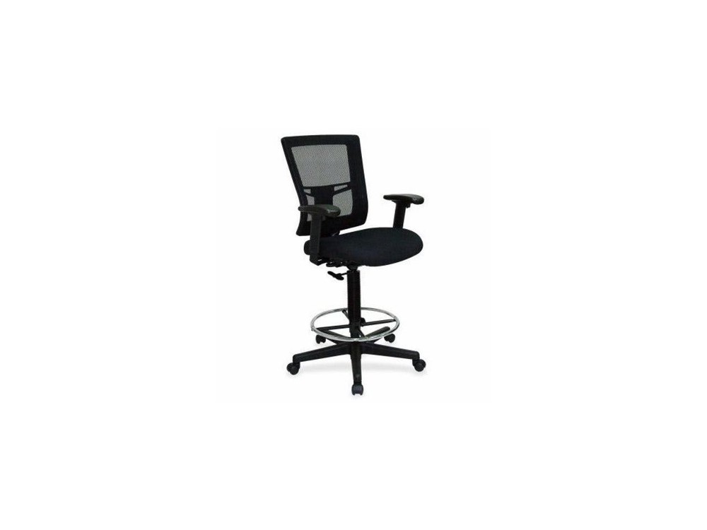 Lorell Drafting Stool Chair 27"x25"x48" Black 43100