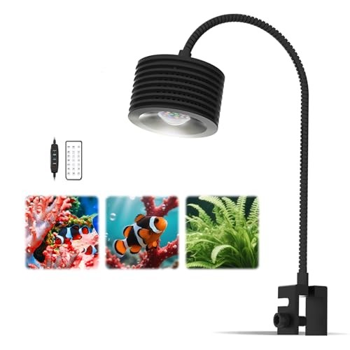 LED Aquarium Light, Full Spectrum Coral Reef Light, Remote Control Dimmable
