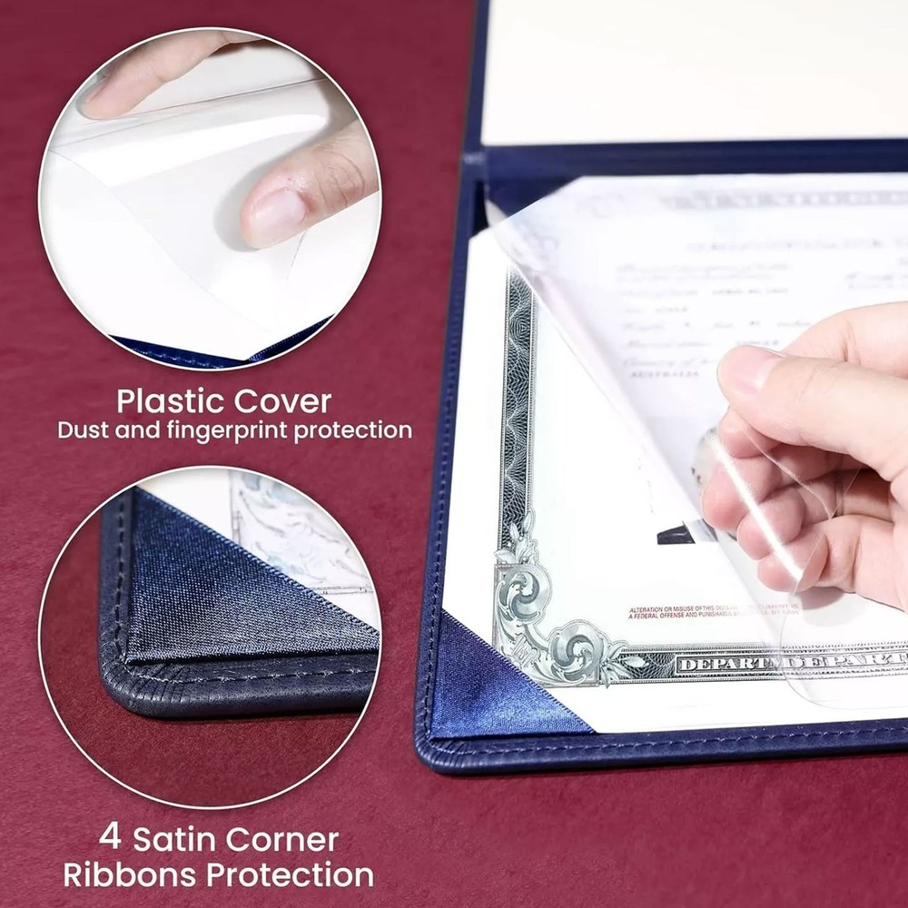 Padded Citizenship Certificate Holder - Secure Storage and Professional Display