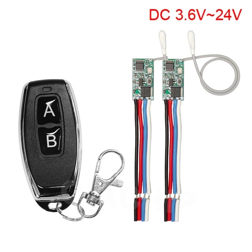 433MHz RF Transmitter Receiver Mini Switch Kit 3.6V-24V Wireless LED Control