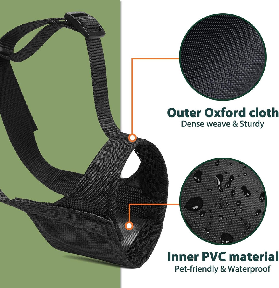 Pitbull Muzzle, Soft Dog Muzzle with Anti-Slip Strap for American Bully Bulldog