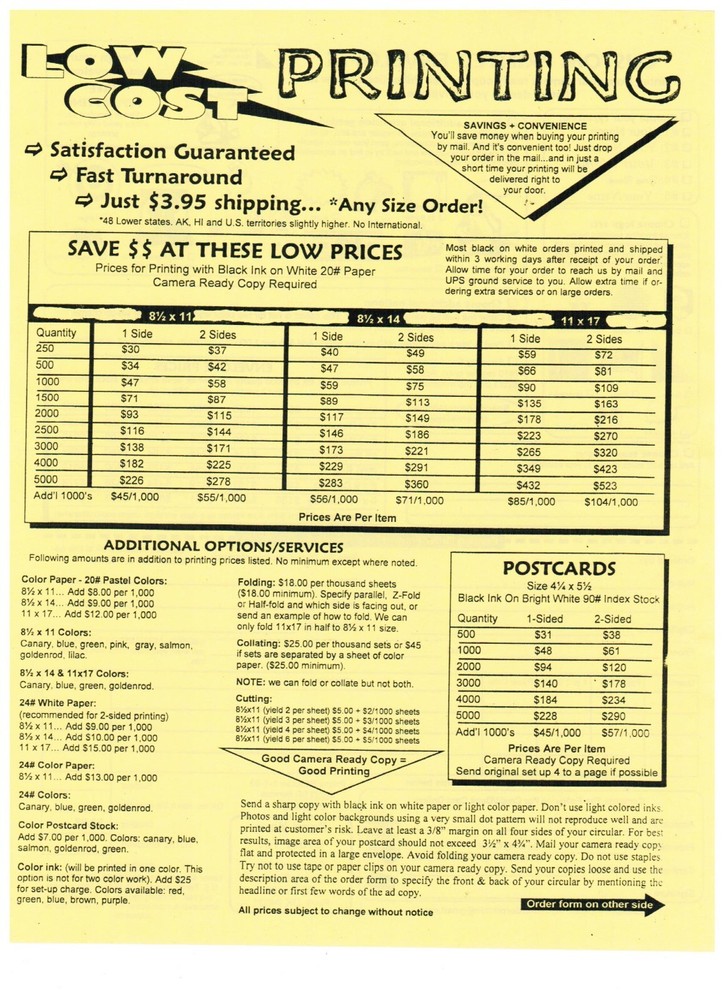#10 Envelope ~ "Low Cost" ~ Printing! - 500 (Only) $75...
