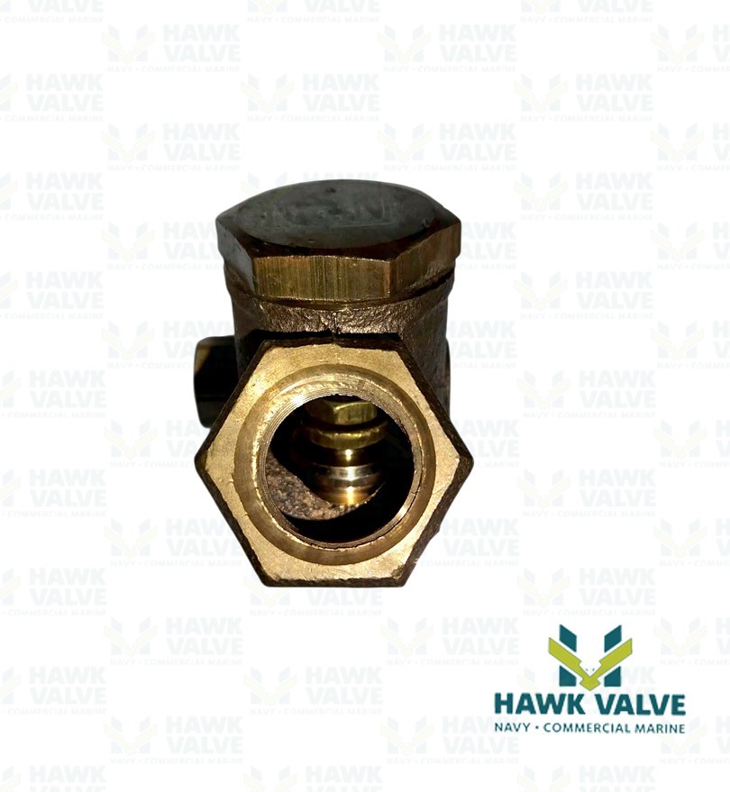 1/2" BRONZE 200 / 400 THREADED Y-PATTERN SWING CHECK VALVE - POWELL FIG.560