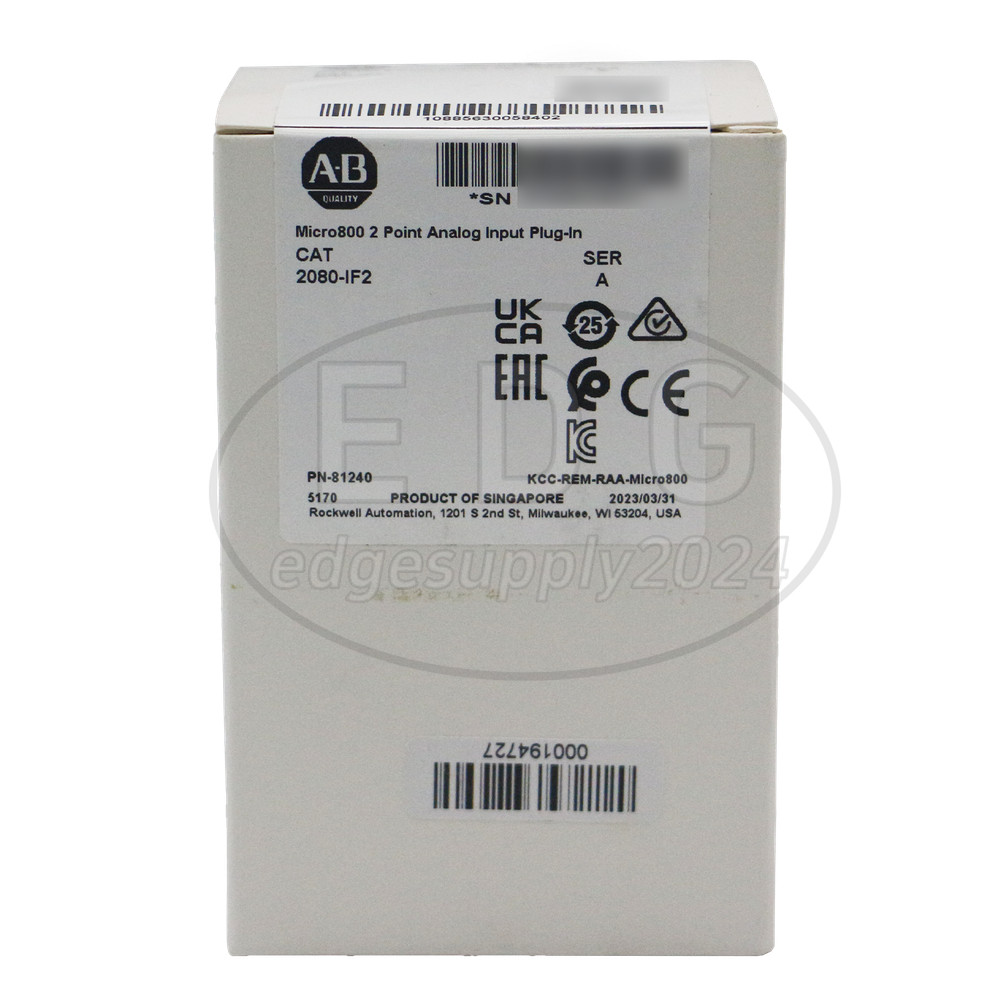 New Allen-Bradley 2080-IF2 Micro800 2 Point Analog Input Plug-In
