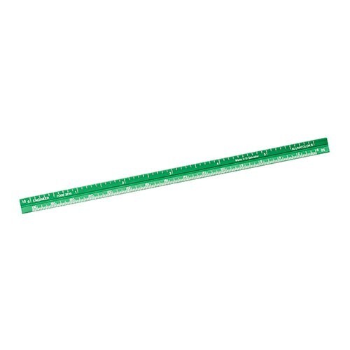 Alumicolor Engineer Triangle Pocket Scale Ruler 6" Green Drafting School Office