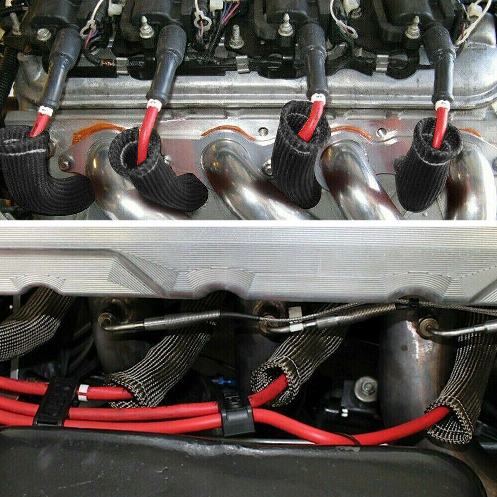 8x Spark Plug Wire Boot Heat Shield Protector Insulator Fire Sleeve Protect Boot