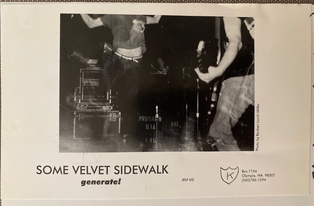 Some Velvet Sidewalk Press Photo 5x8”. See Description.
