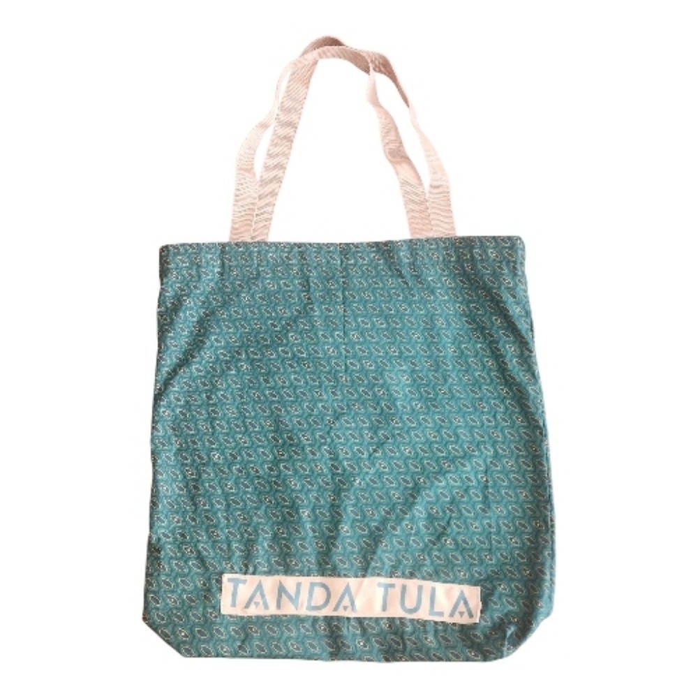 Tanda Tula Green And Cream Patterned Tote Bag