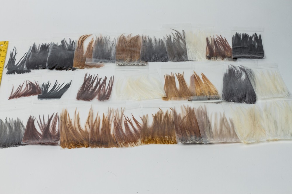 Dry Fly Neck Hackle Mini Packs - 30 PACKS!