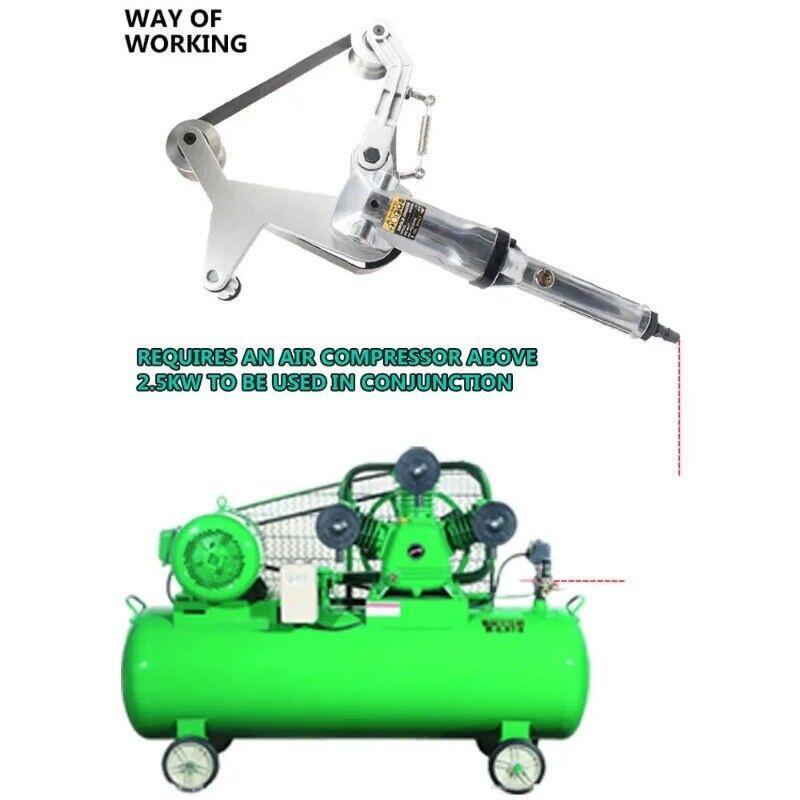 Pneumatic Belt Sander Polishing Machine Round Pipe Grinder Drawing Machine